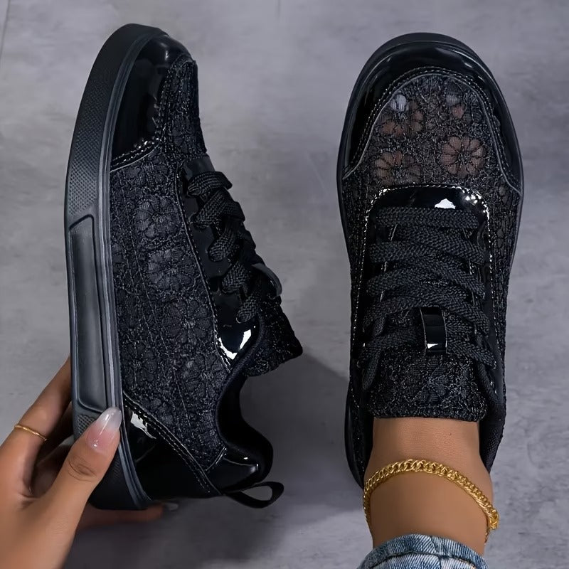 Kalina | Floral Lace Low-Top Sneakers