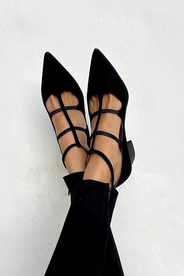 Ivy | Strappy Pointed-Toe Heels