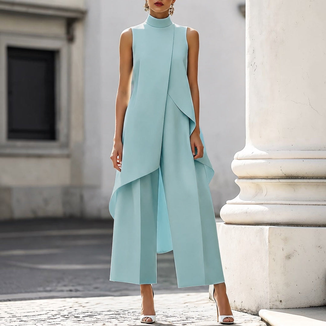 Shea | Wide-Leg Draped Jumpsuit