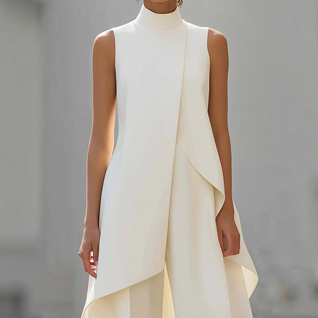 Shea | Wide-Leg Draped Jumpsuit