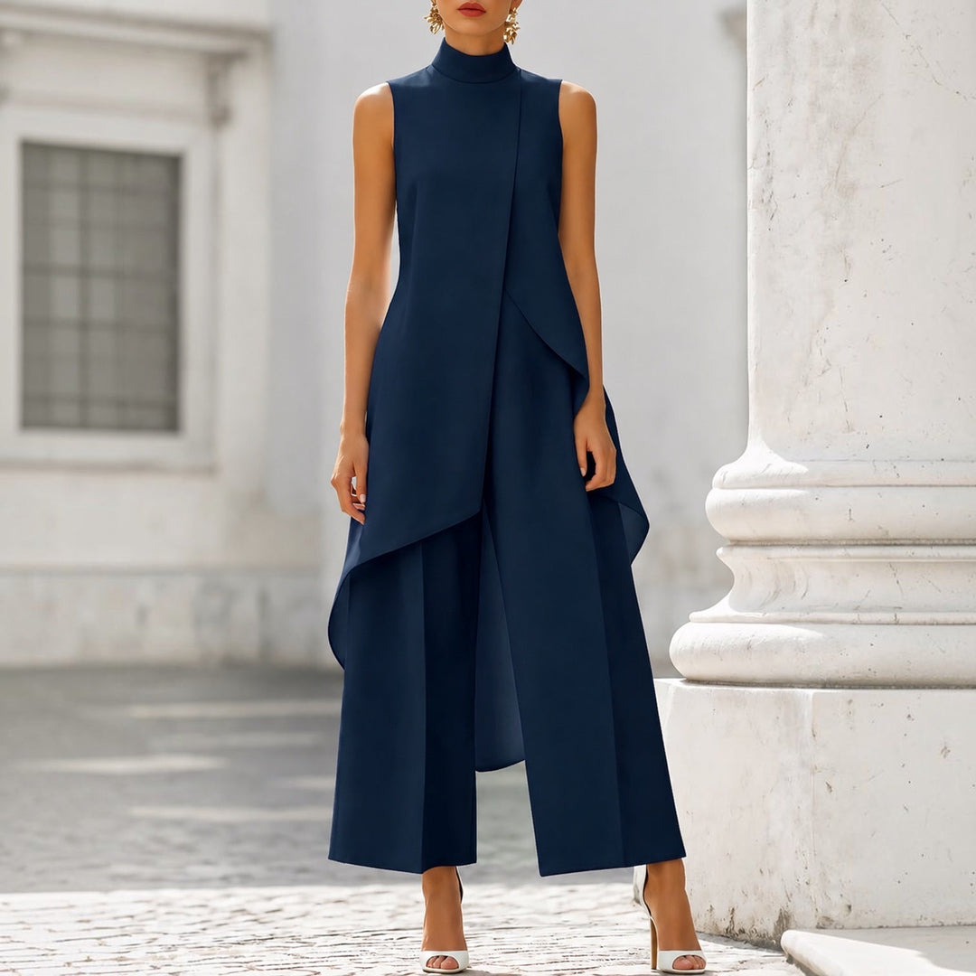 Shea | Wide-Leg Draped Jumpsuit