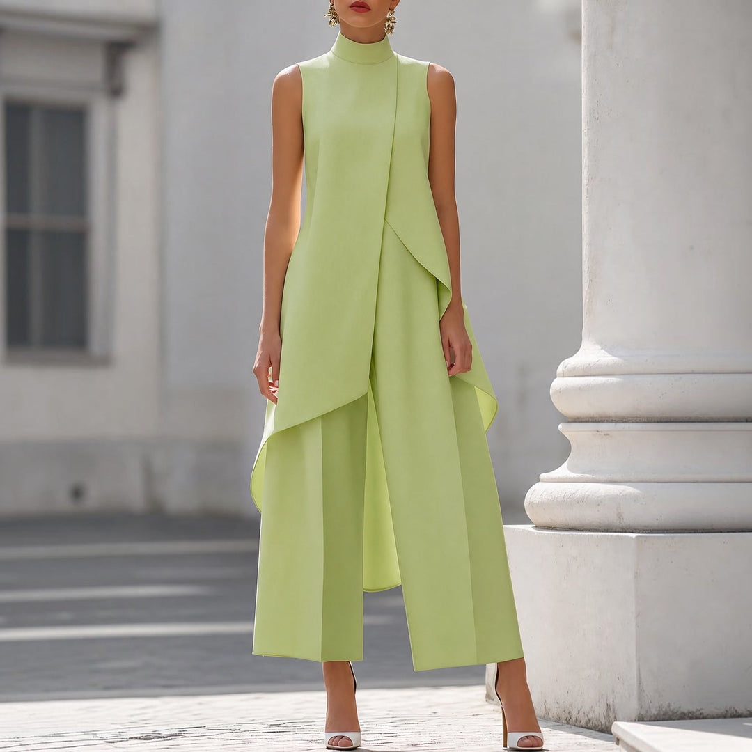 Shea | Wide-Leg Draped Jumpsuit