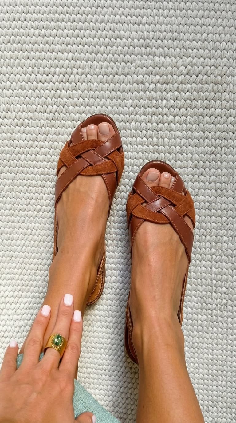 Petra | Slingback Cross-Strap Sandal