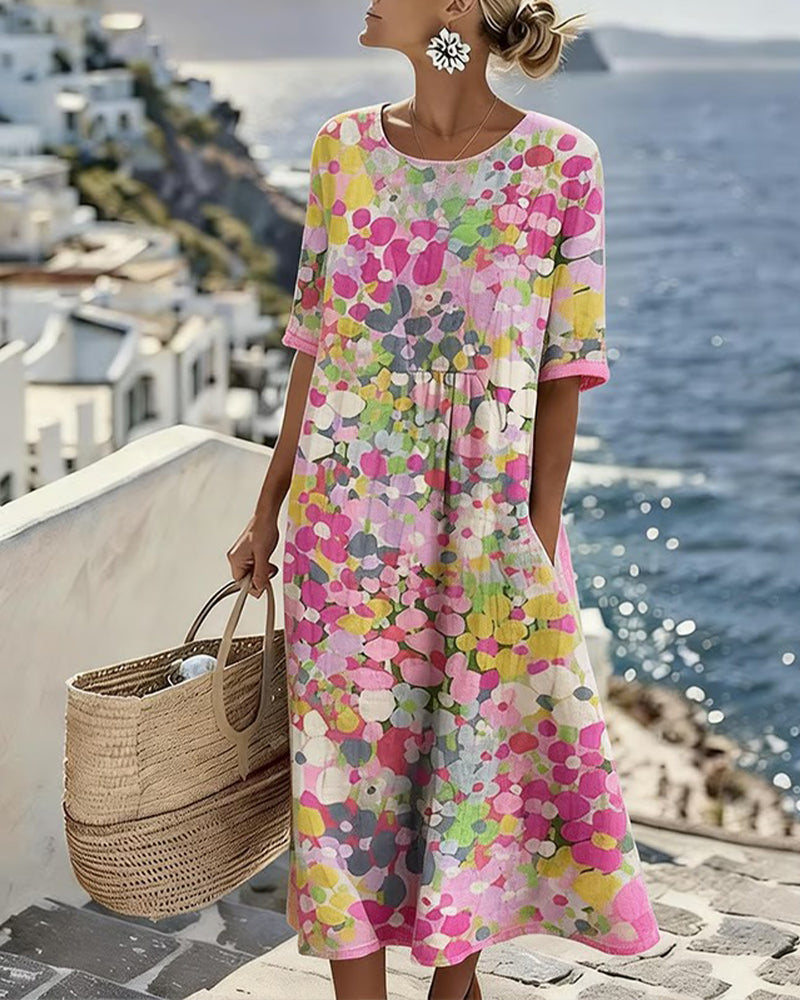 Willow | Airy Relaxed Fit Floral Midi Dress