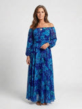 Tabitha | Floral Off-Shoulder Long Sleeve Maxi Dress