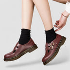 Yara | Vegan Leather Low Heel Mary Jane Shoes