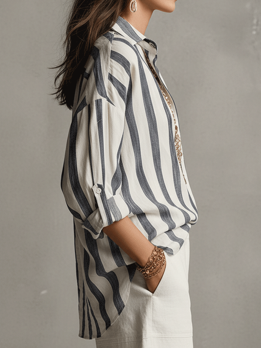 Jessa | Striped Relaxed Fit Blouse