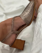 Xenia | Block Heel Pointed-Toe Pump