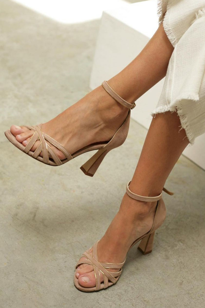 Olive | Refined Multi-Strap Heels
