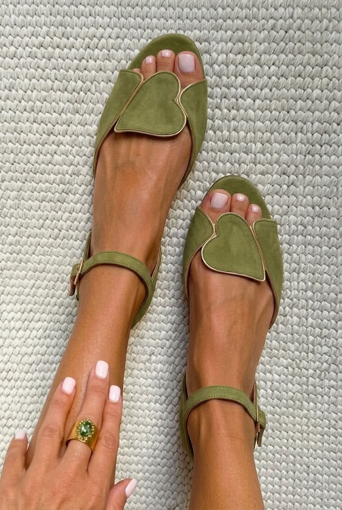 Aster | Heart Motif Ankle-Strap Sandal
