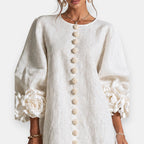 Verity | Floral-Cuff Shift Mini Dress