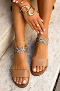 Frances | Leopard Print Elastic Strap Sandal