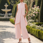 Shea | Wide-Leg Draped Jumpsuit