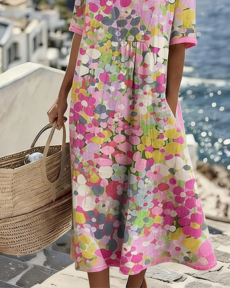 Willow | Airy Relaxed Fit Floral Midi Dress