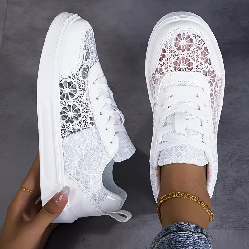 Kalina | Floral Lace Low-Top Sneakers