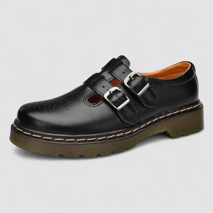 Yara | Vegan Leather Low Heel Mary Jane Shoes