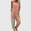 RELAXED JUMPSUIT WITH SOFT MOSAIC PATTERN
