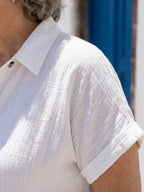 Aida | Knee-Length Short Sleeve Dress With Front Pockets