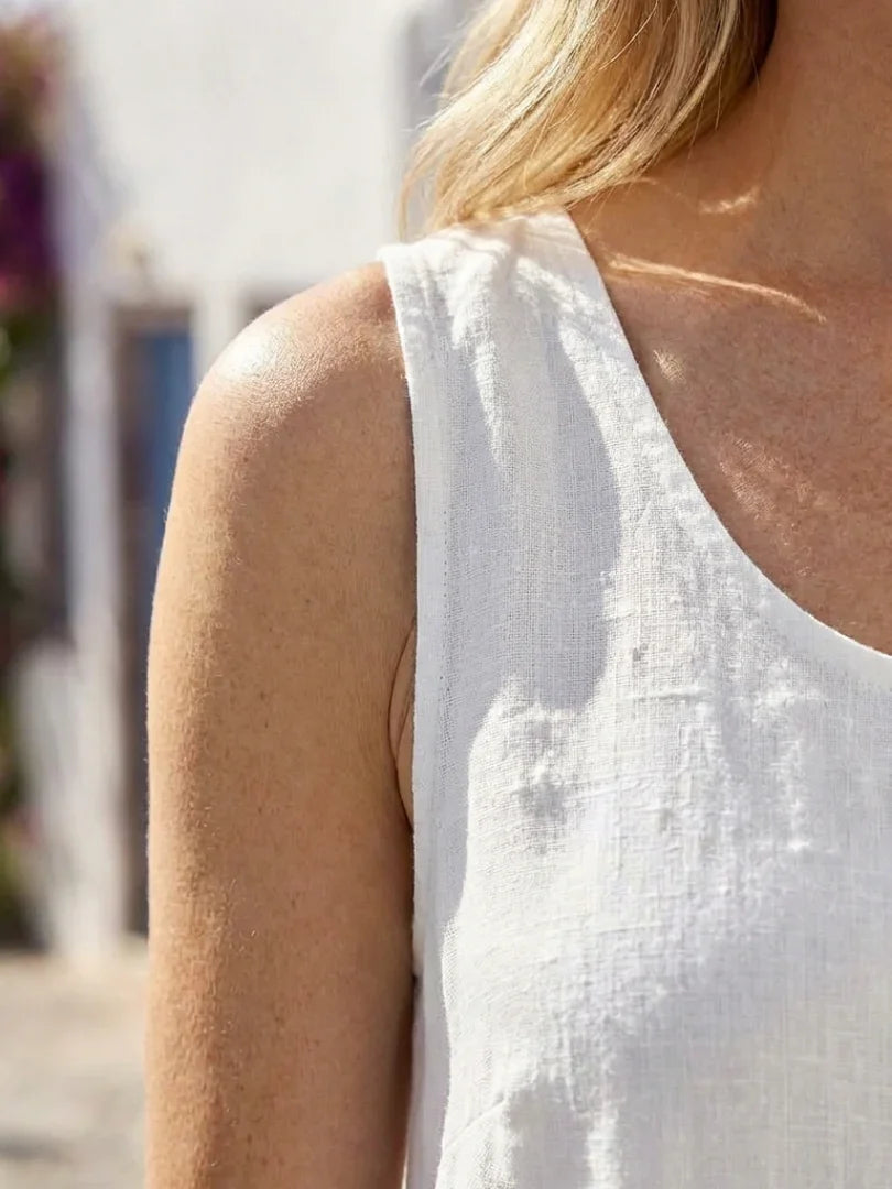 Maxine | Relaxed Sleeveless Round Neck Midi Dress