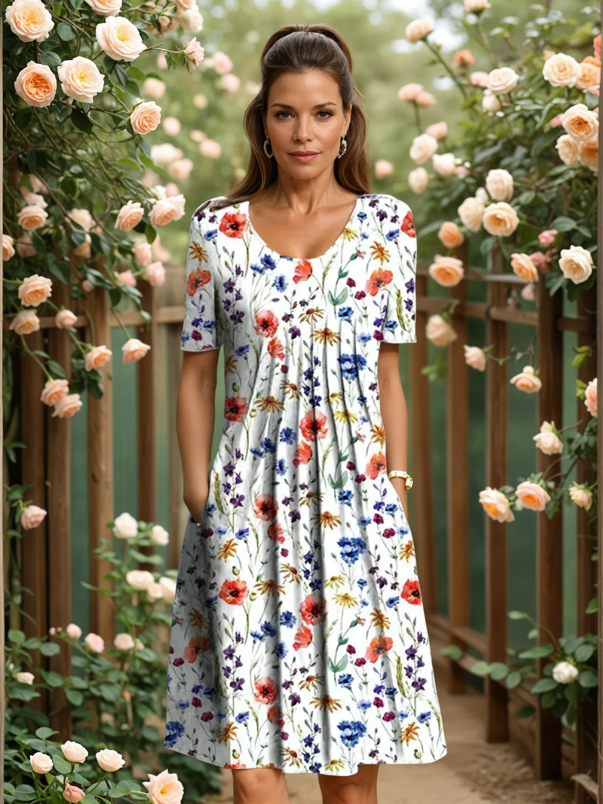 BEATRICE | ELEGANT DRESS WITH TUMMY COVERAGE