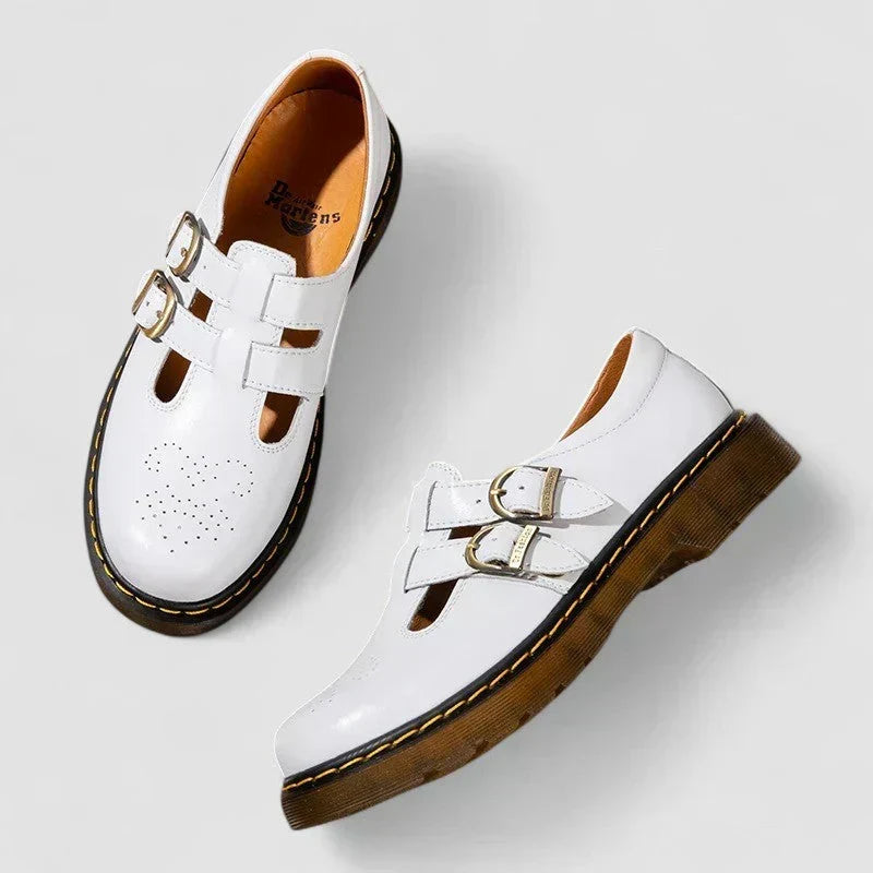 Yara | Vegan Leather Low Heel Mary Jane Shoes