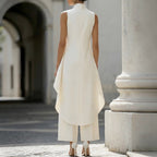 Shea | Wide-Leg Draped Jumpsuit
