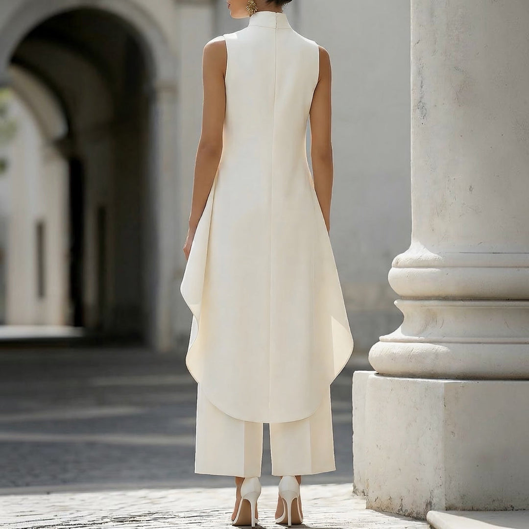 Shea | Wide-Leg Draped Jumpsuit