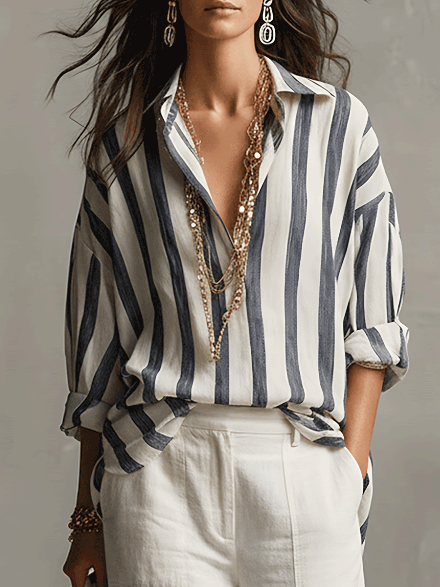 Jessa | Striped Relaxed Fit Blouse