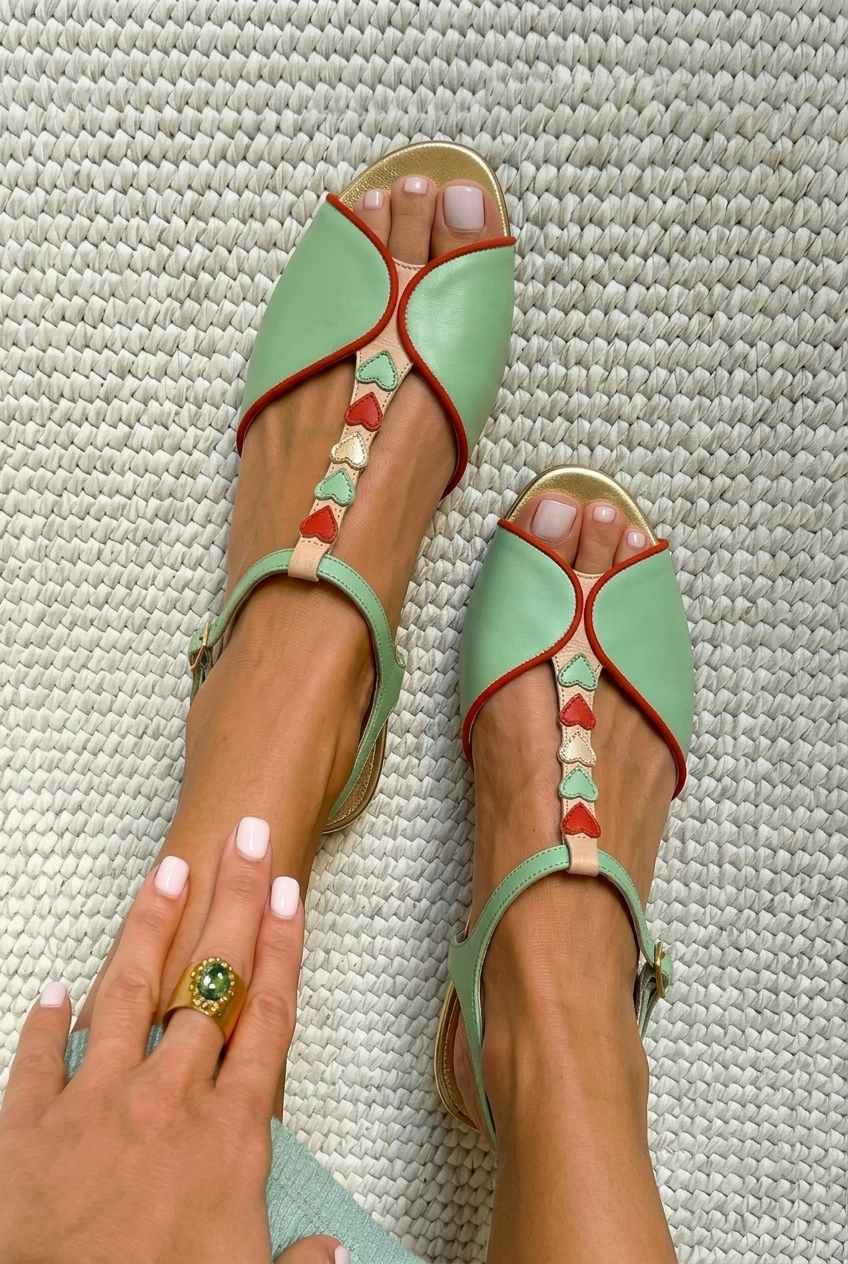 Ada | Heart Detail Back-Strap Sandal