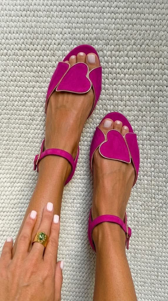 Aster | Heart Motif Ankle-Strap Sandal