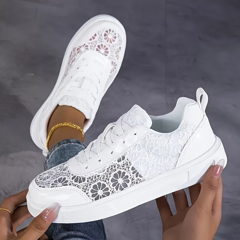 Kalina | Floral Lace Low-Top Sneakers