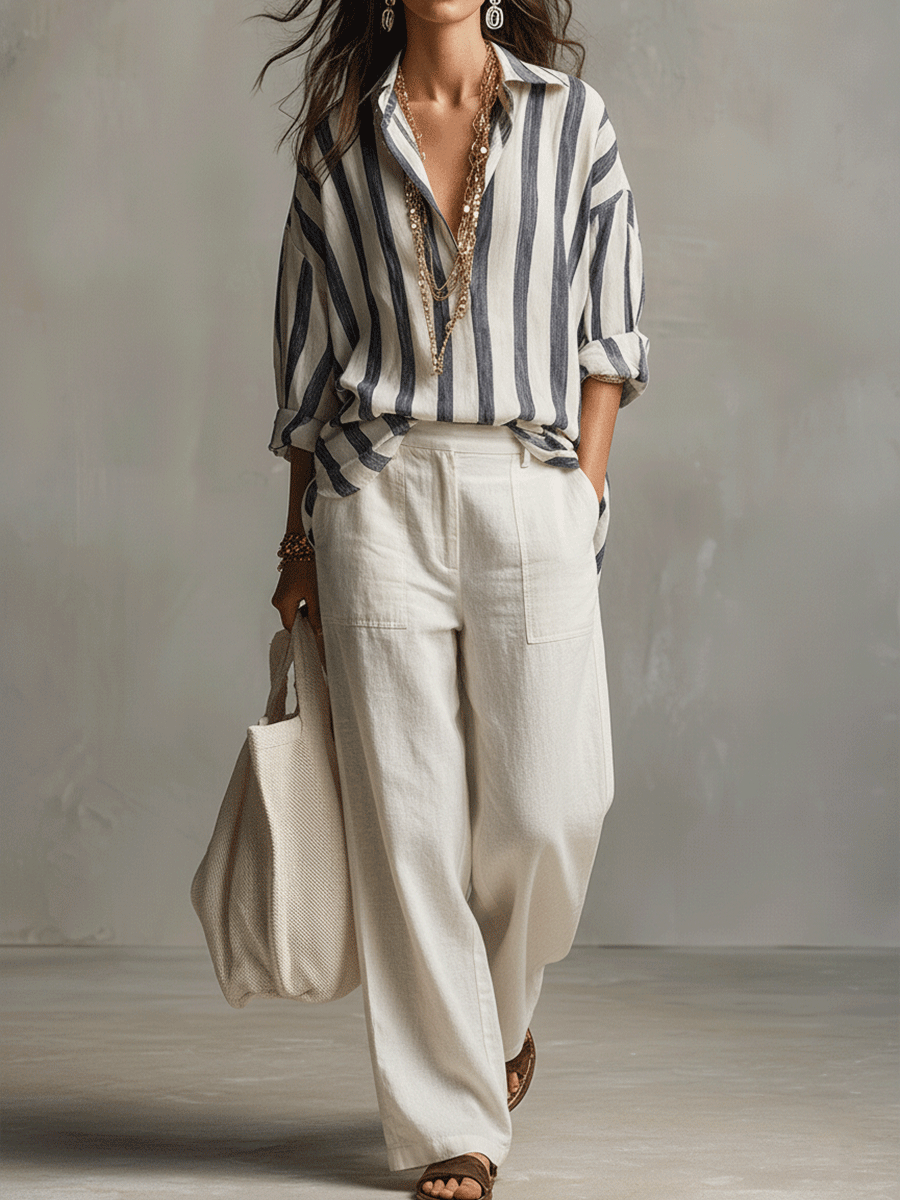 Jessa | Striped Relaxed Fit Blouse