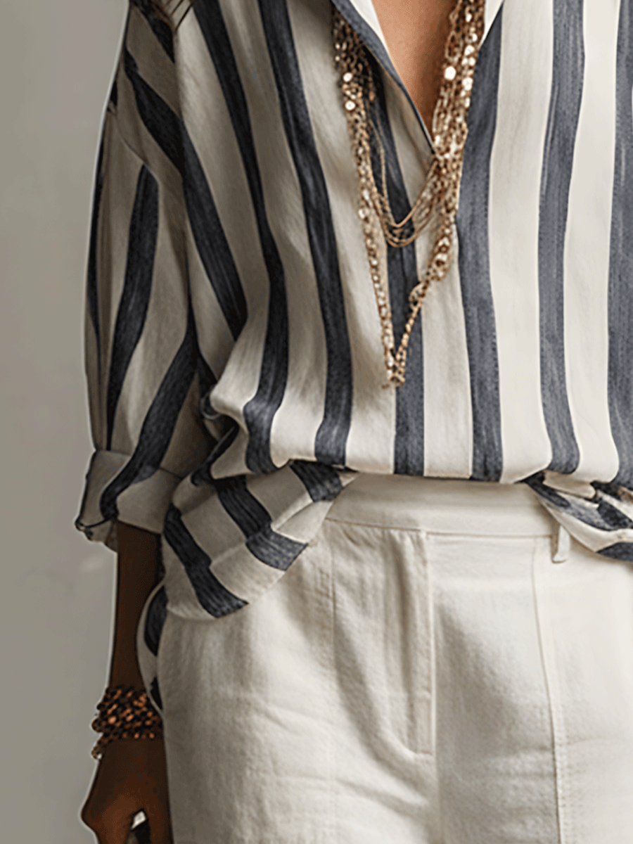Jessa | Striped Relaxed Fit Blouse
