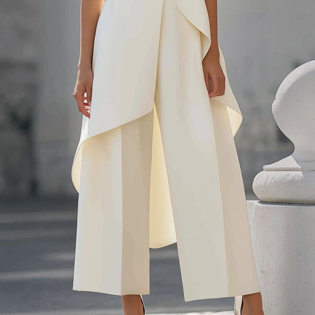 Shea | Wide-Leg Draped Jumpsuit