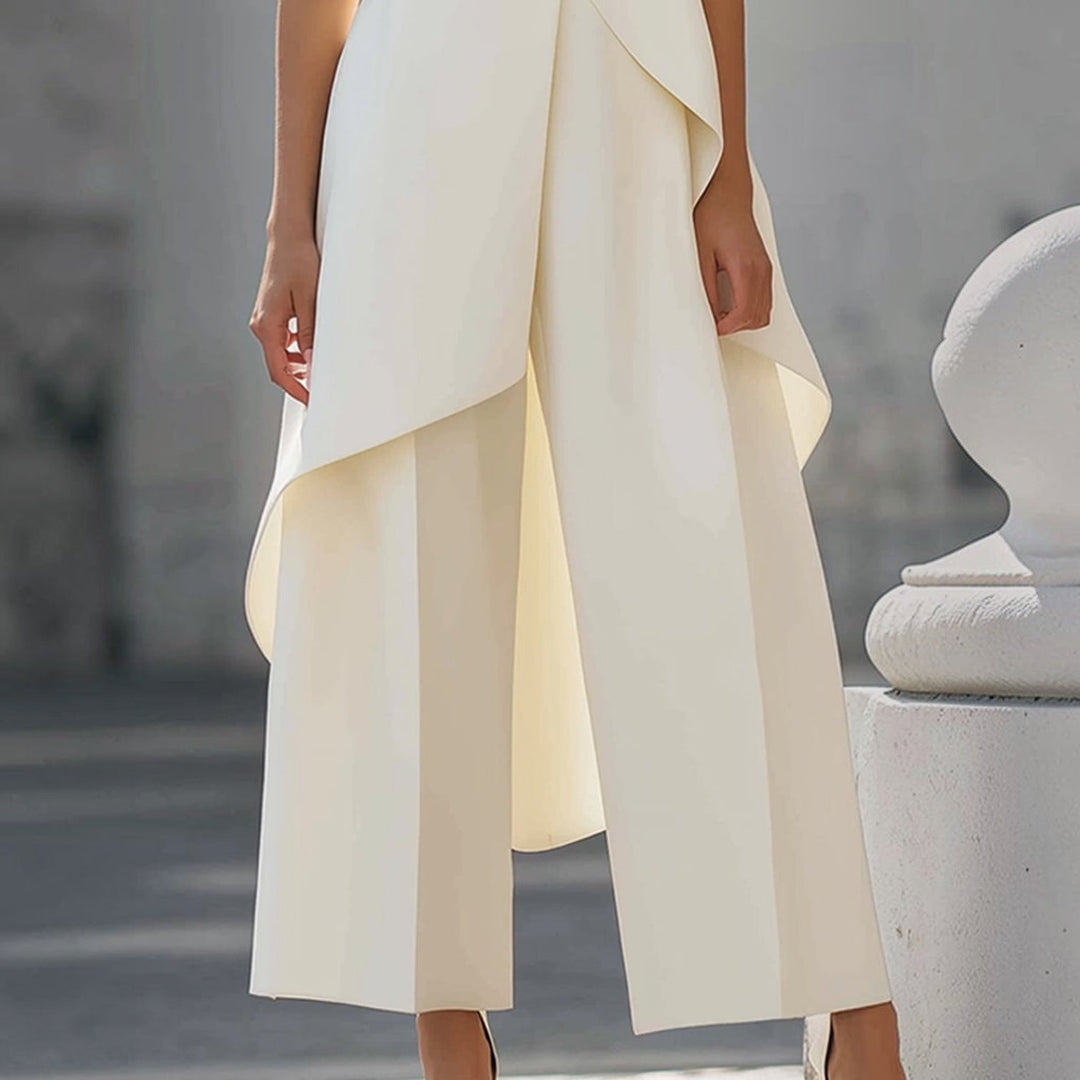 Shea | Wide-Leg Draped Jumpsuit