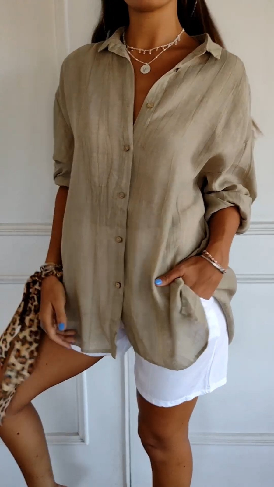 Ariel | Women's Oversized Linen Button-Down Shirt
