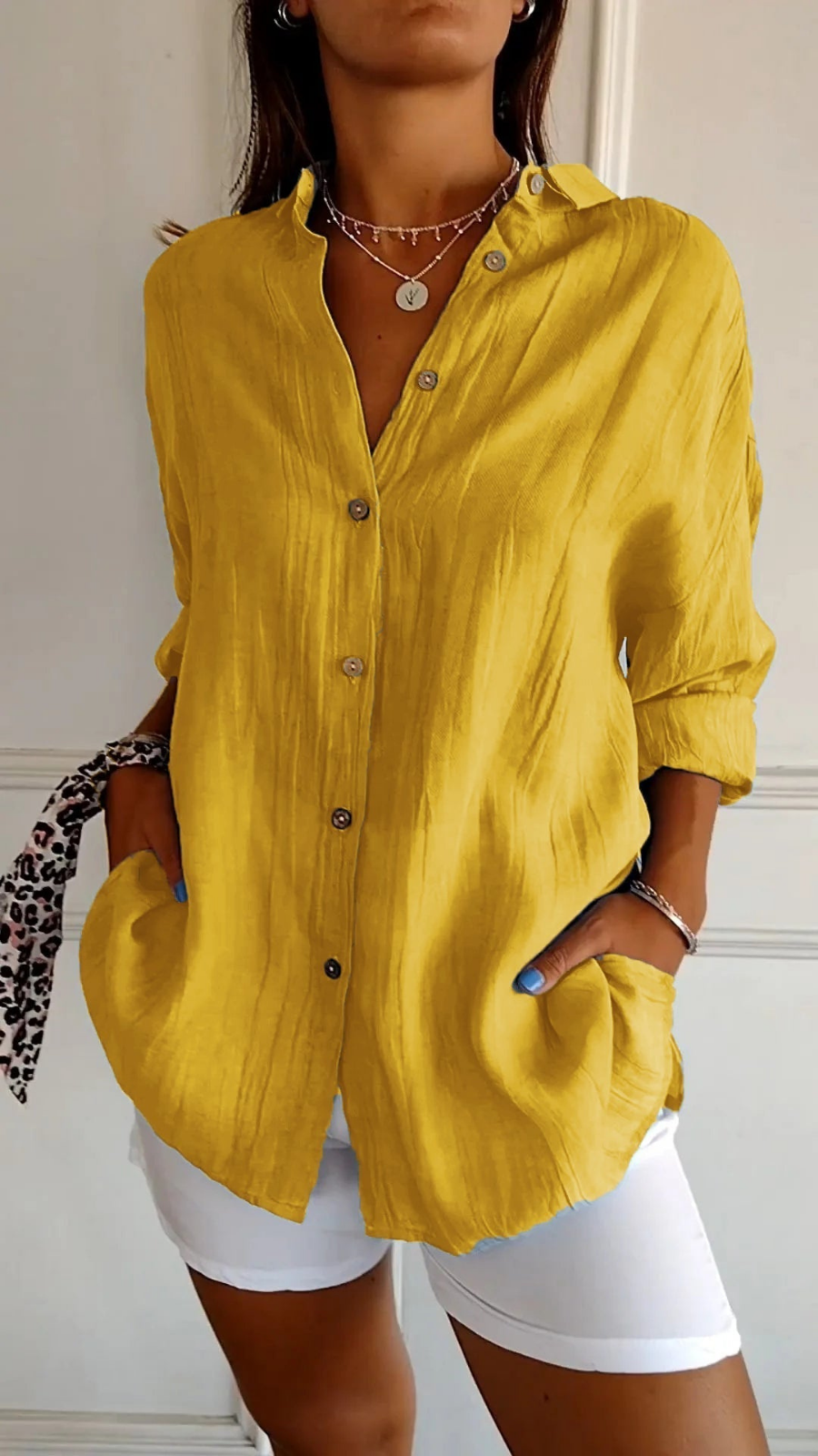 Ariel | Women's Oversized Linen Button-Down Shirt