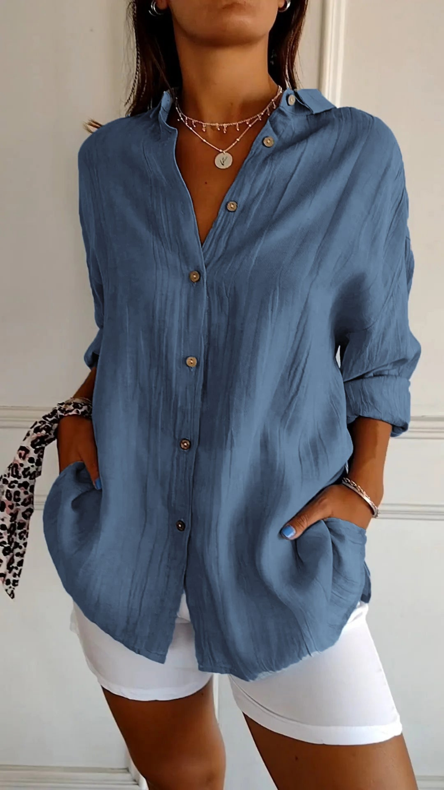 Ariel | Women's Oversized Linen Button-Down Shirt