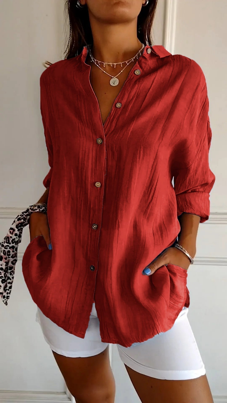 Ariel | Women's Oversized Linen Button-Down Shirt