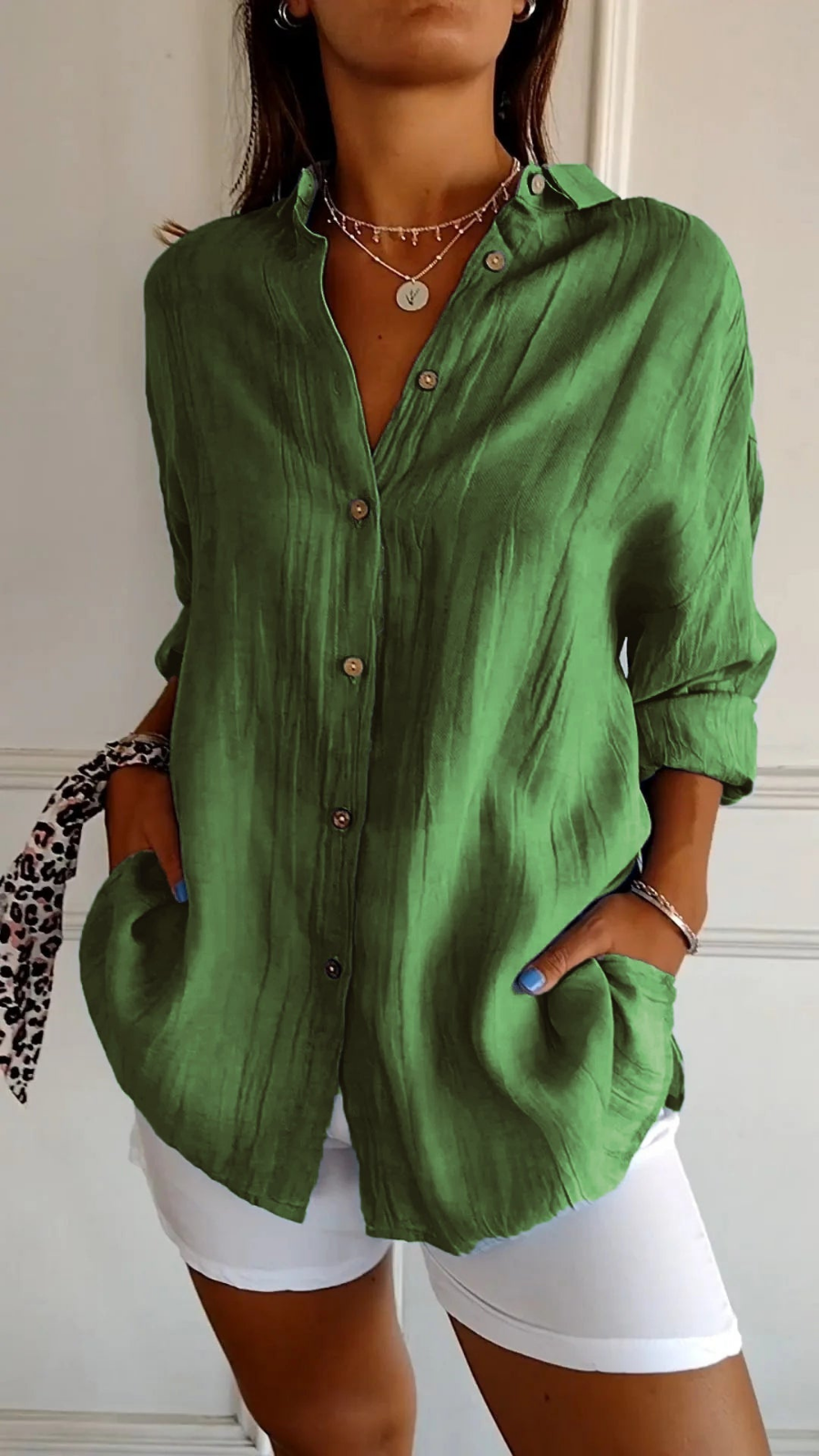 Ariel | Women's Oversized Linen Button-Down Shirt