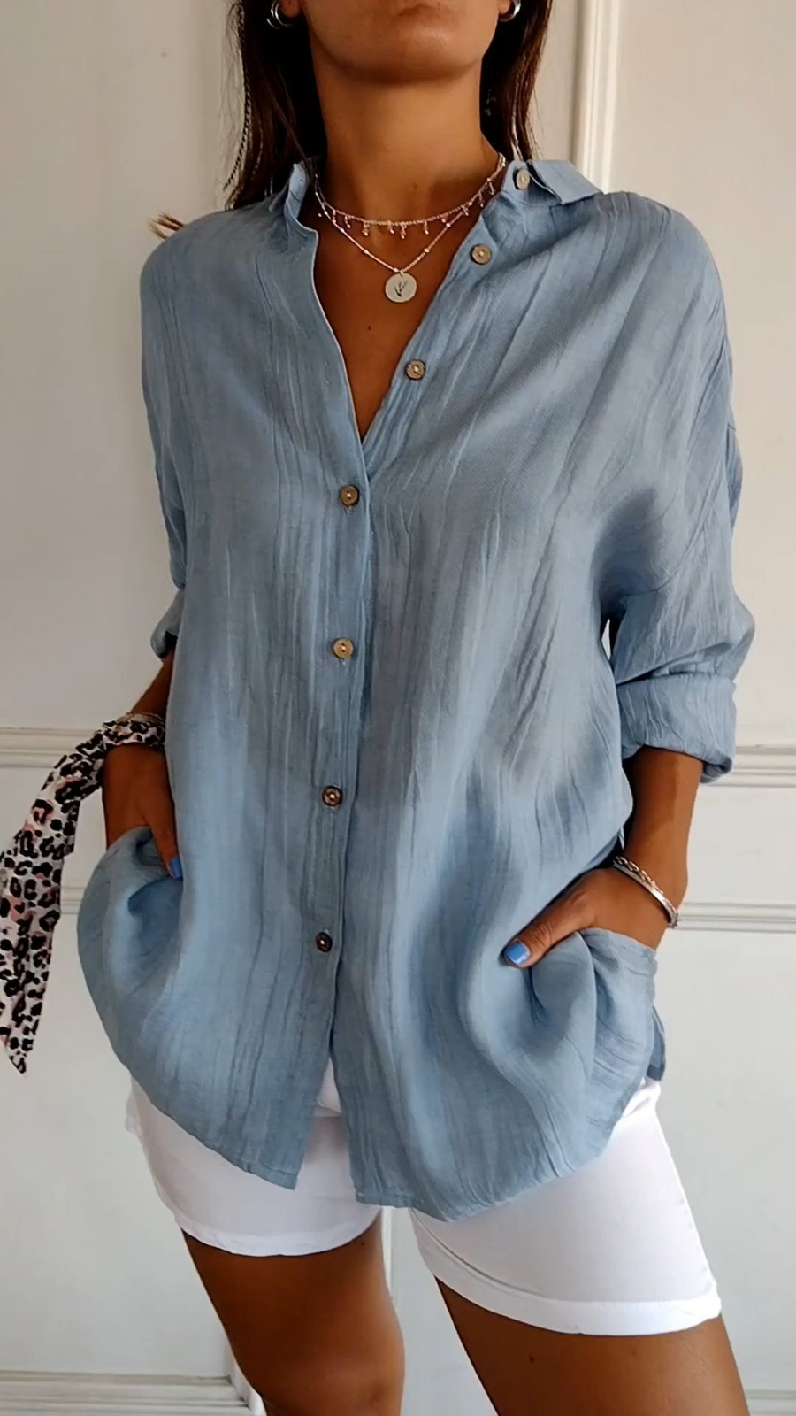 Ariel | Women's Oversized Linen Button-Down Shirt