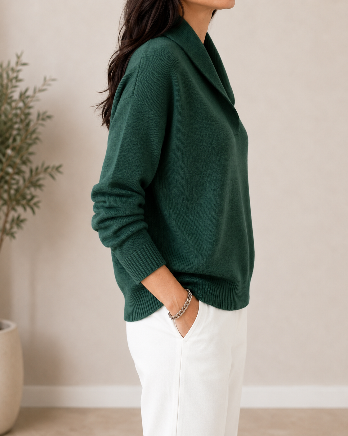 Daphne | Relaxed V-Neck Knit Jumper