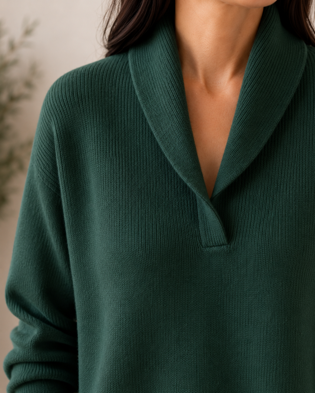 Daphne | Relaxed V-Neck Knit Jumper