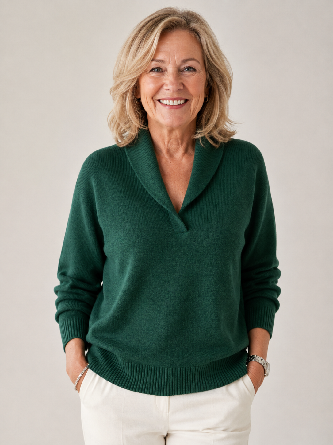 Daphne | Relaxed V-Neck Knit Jumper