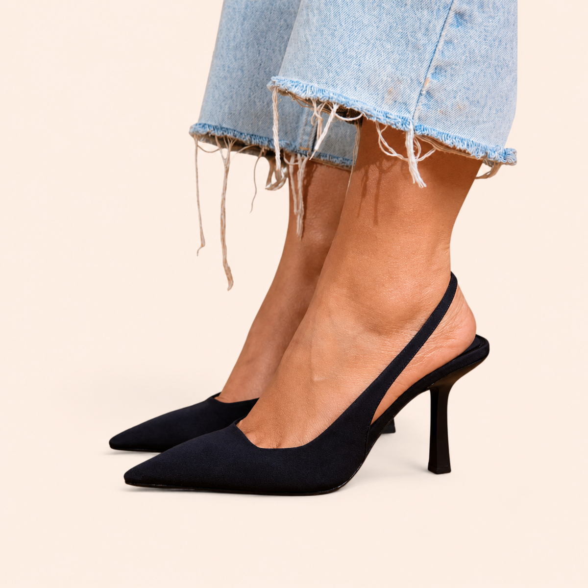 Vera | Pointed-Toe Slingback Heels