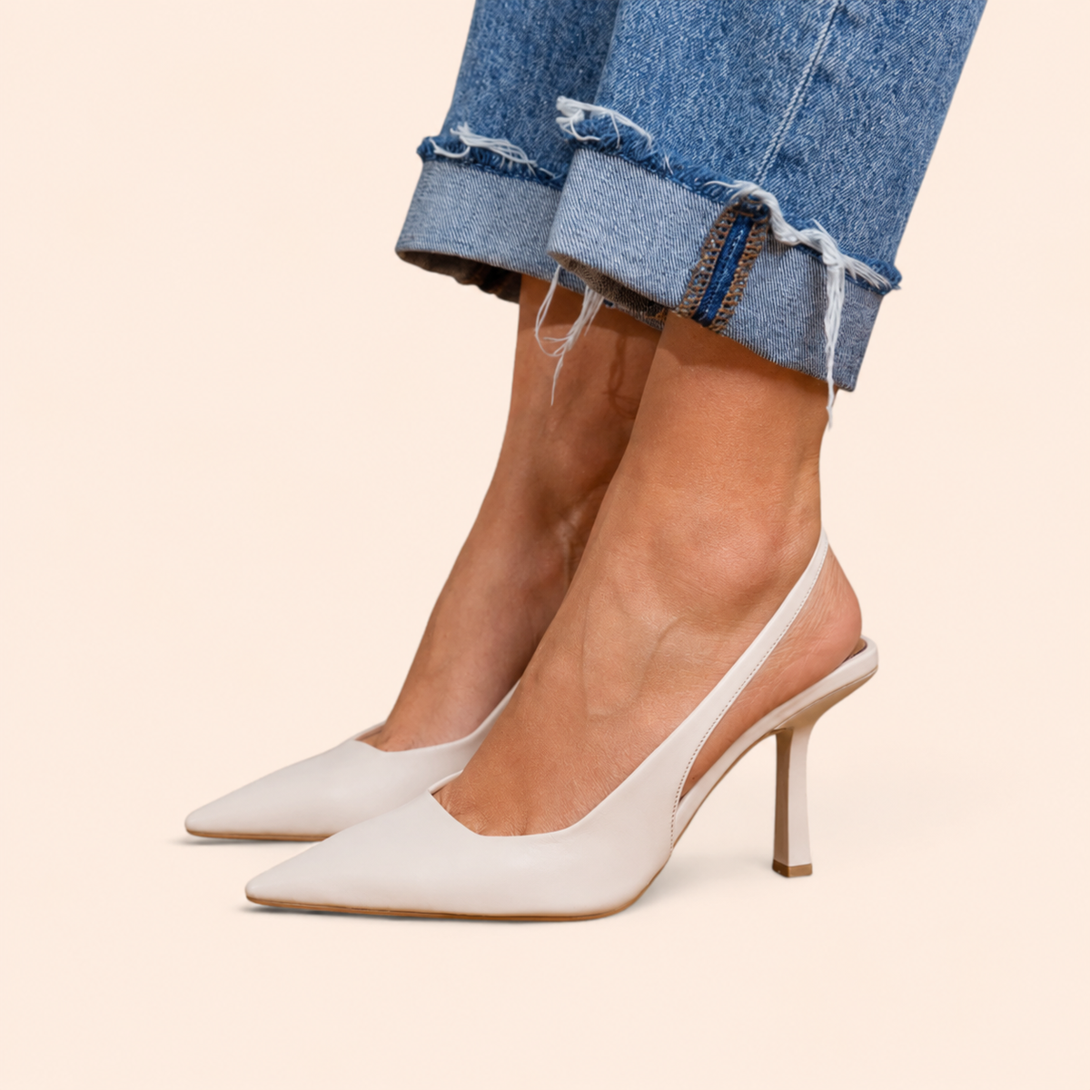 Vera | Pointed-Toe Slingback Heels