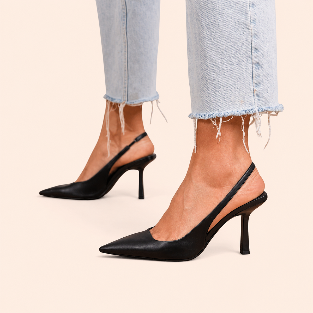 Vera | Pointed-Toe Slingback Heels