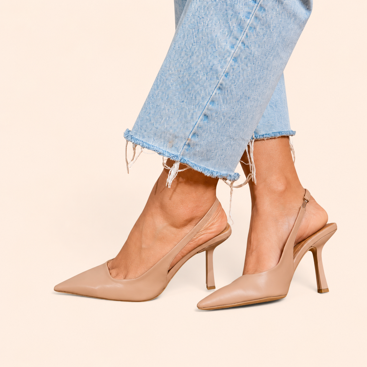 Vera | Pointed-Toe Slingback Heels