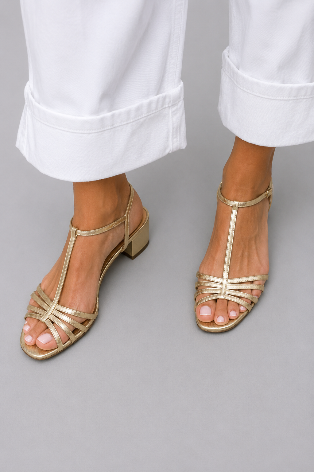 Marlowe | Polished Low Block-Heel Sandals