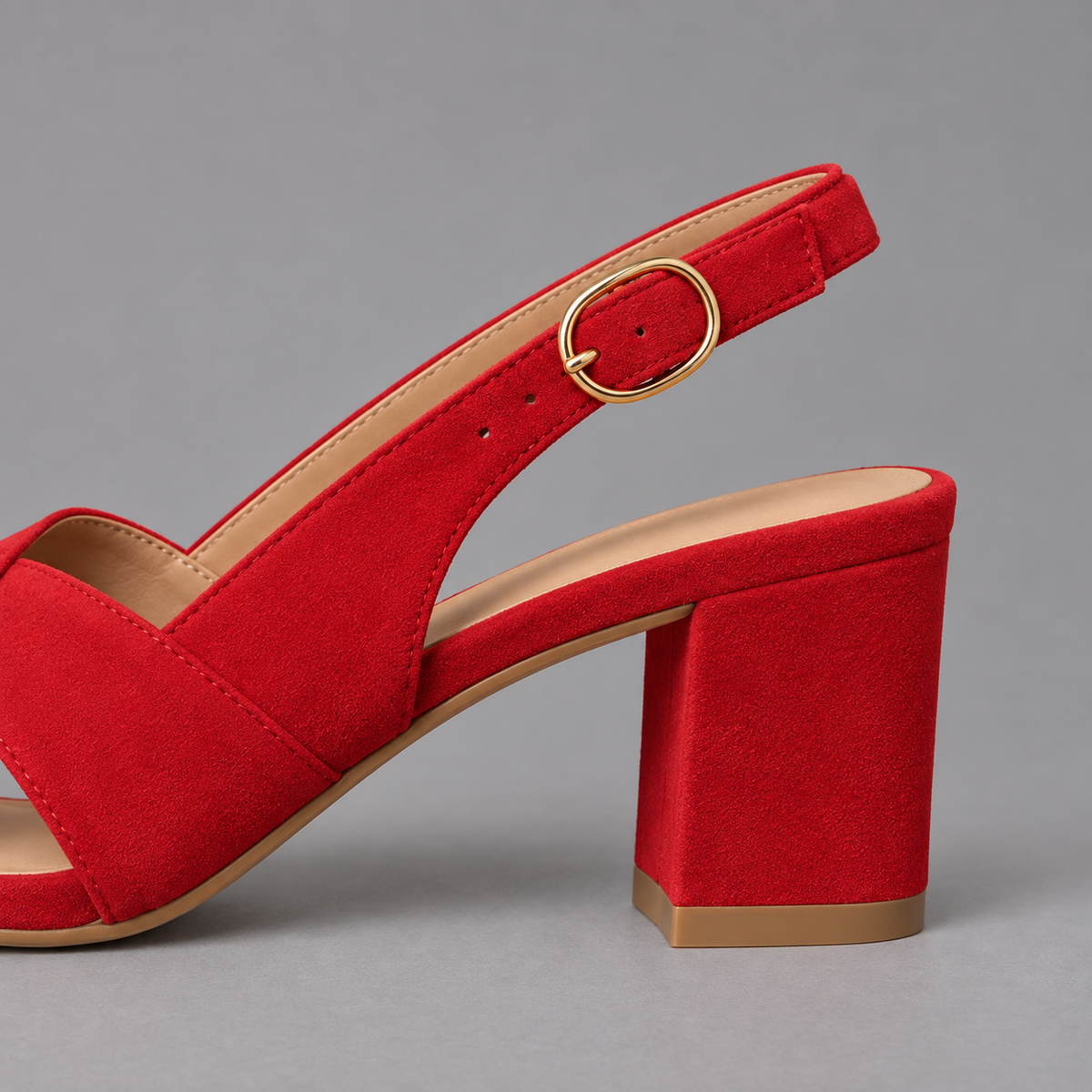 India | Graceful Block-Heel Slingback Sandals
